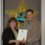 Amy Geiger (L) Sheriff Mark Hunter (R)