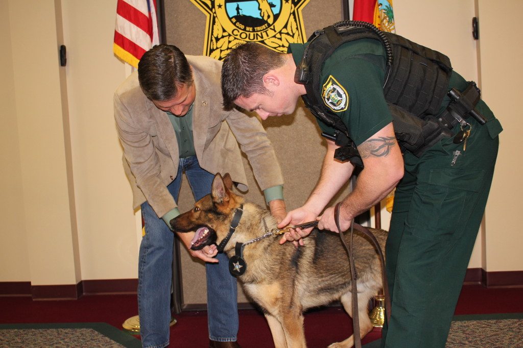 On Friday, February 27, the Columbia County Sheriff's Office officially welcomed two new members to the agency's K9 unit during a ceremony attended by friends, family and Sheriff's Office personnel.