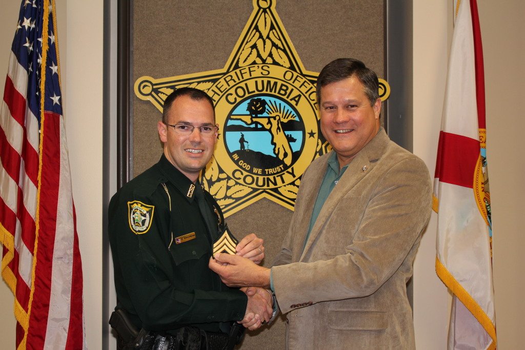 On Friday, November 20 in a ceremony attended by family, friends and Sheriff's Office personnel, Sheriff Mark Hunter promoted Corporal Steven Khachigan to the rank of Sergeant.