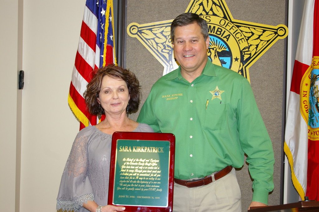 Ms. Sara Kirkpatrick and Sheriff Mark Hunter