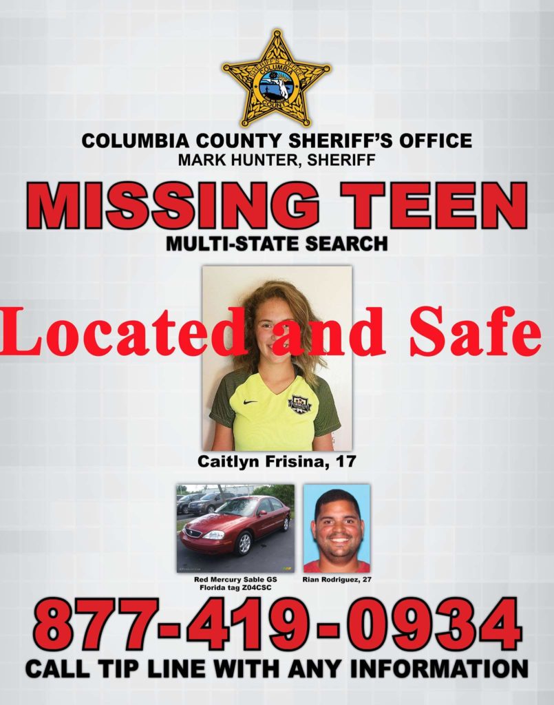 ***Update On Missing Caitlyn Frisina-She Has Been Located And Is Safe***