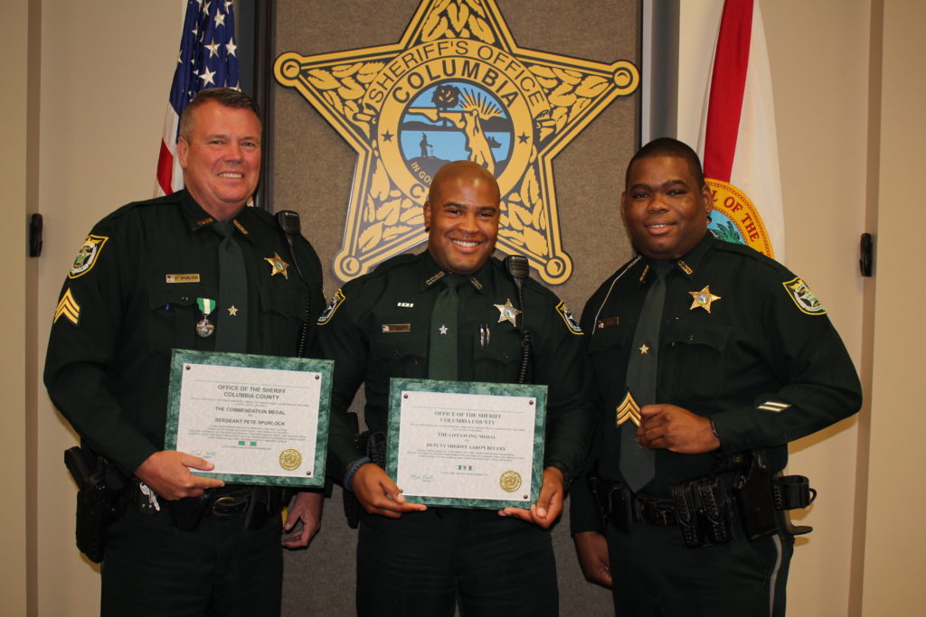 Sheriff Hunter Promotes Lee, Recognizes Two for Awards