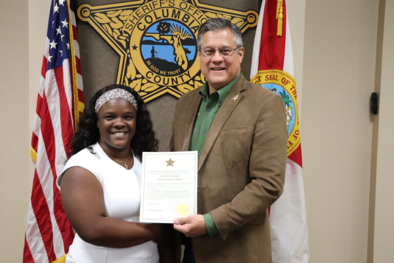 New Employee Welcomed!   Columbia County, FL   Sheriff's Office