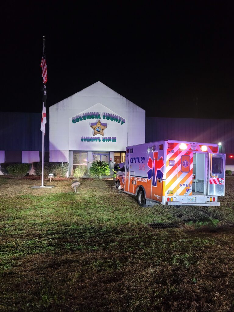 Pursuit of Stolen Ambulance Ends at CCSO Operations Center